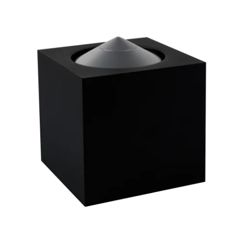 NewTec CONO Cubo SMART sort – kompakt trådløs kubisk højttaler med 360° lyd til kommercielle miljøer