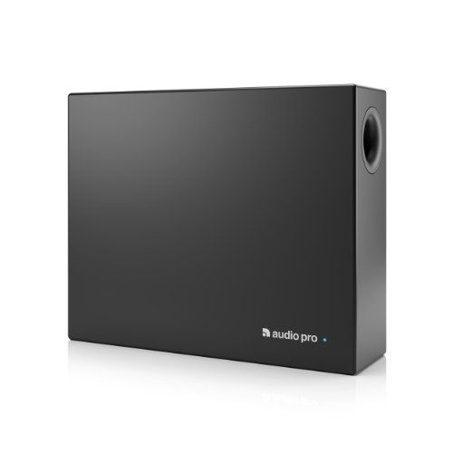 Audio Pro SUB-1 svart – kompakt subwoofer for bakgrunnsmusikksystemer i butikker, kafeer og restauranter