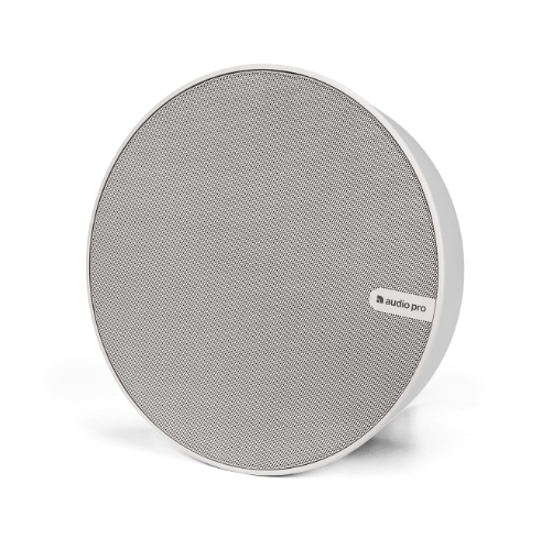 Audio Pro SPW-5 white on-wall speaker designed for clear background sound in commercial and hospitality environments
