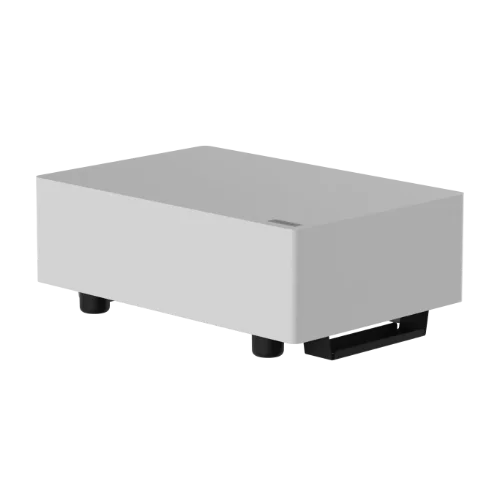 Spottune Sub wireless subwoofer in white, compact design for premium sound systems