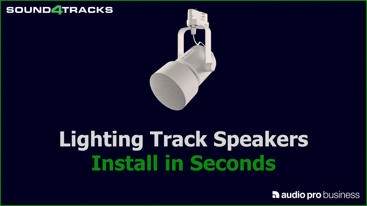 Installation av högtalare i ljusskena på sekunder